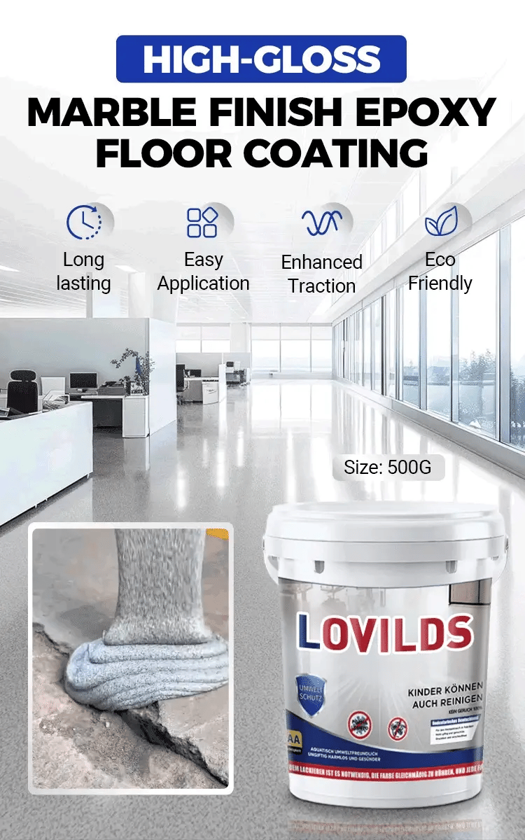 ✨2025 HOT SALE New Arrival✨High-Gloss Marble Finish Epoxy Floor Coating