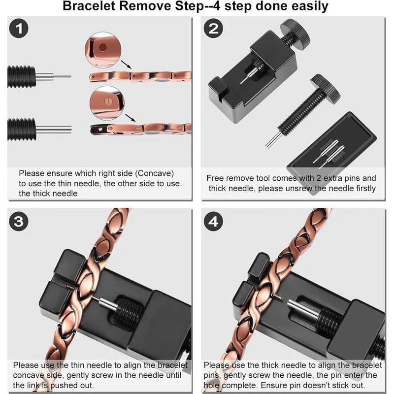 Diystar® Copper Magnetic,Ultra Strength Cross Bracelet With Ring Include Adjustable Link, Jewelry Gift ,Relive Fatigue
