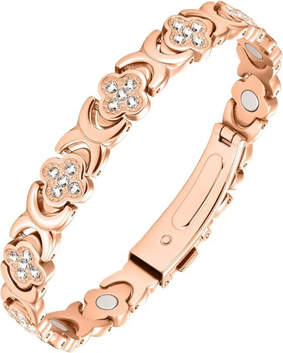 Diystar® Copper Magnetic,Ultra Strength Cross Bracelet With Ring Include Adjustable Link, Jewelry Gift ,Relive Fatigue