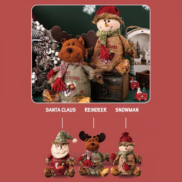 2Reindeer & 2Snowman & 2Santa Claus（6PCS）