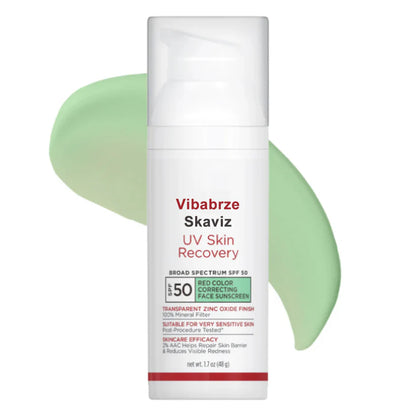 Green Color-Correcting Sunscreen SPF 50 – Neutralizes Redness & Evens Skin Tone