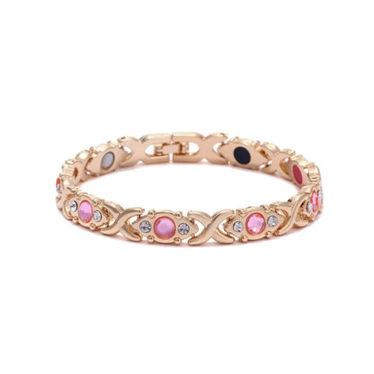 Diystar® Copper Magnetic,Ultra Strength Cross Bracelet With Ring Include Adjustable Link, Jewelry Gift  ,Relive Fatigue